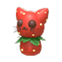 Strawberry Kitty Throw Toy  - Uncommon from Winter 2022